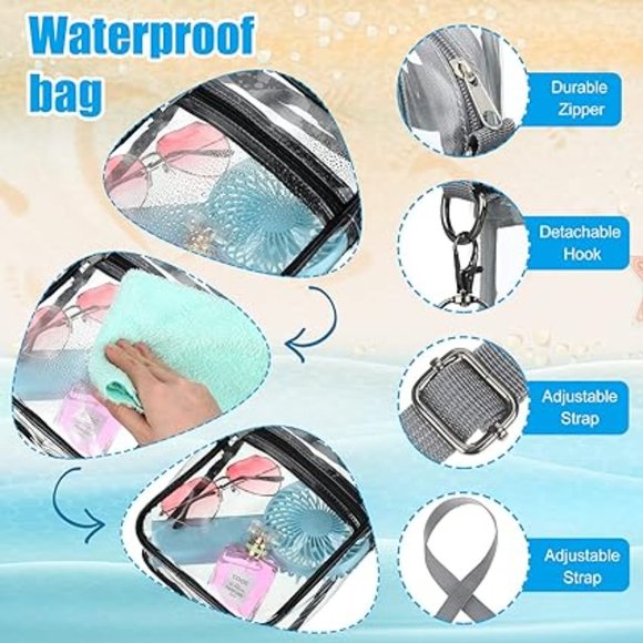 Clear Crossbody Size MD Handbag for Stadium Events - NWT- Unisex - Picture 7 of 9